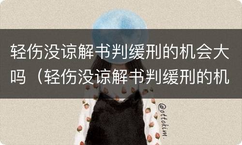 轻伤没谅解书判缓刑的机会大吗（轻伤没谅解书判缓刑的机会大吗?）
