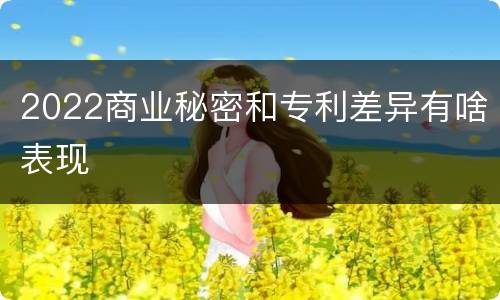 2022商业秘密和专利差异有啥表现