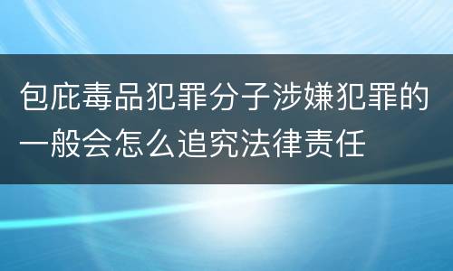 包庇毒品犯罪分子涉嫌犯罪的一般会怎么追究法律责任