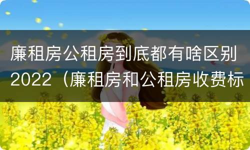 廉租房公租房到底都有啥区别2022（廉租房和公租房收费标准）