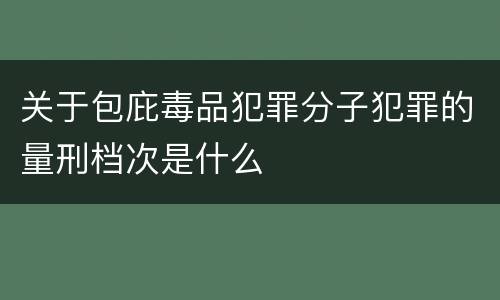 关于包庇毒品犯罪分子犯罪的量刑档次是什么