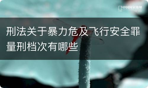 刑法关于暴力危及飞行安全罪量刑档次有哪些