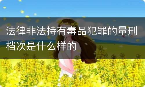 法律非法持有毒品犯罪的量刑档次是什么样的