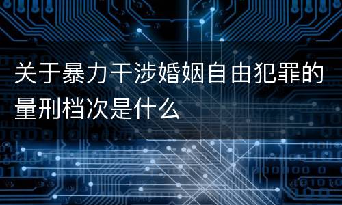 关于暴力干涉婚姻自由犯罪的量刑档次是什么