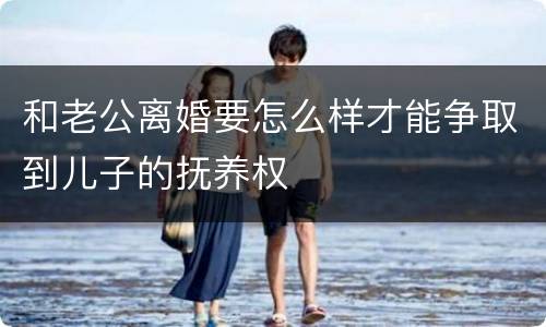 和老公离婚要怎么样才能争取到儿子的抚养权