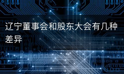 辽宁董事会和股东大会有几种差异