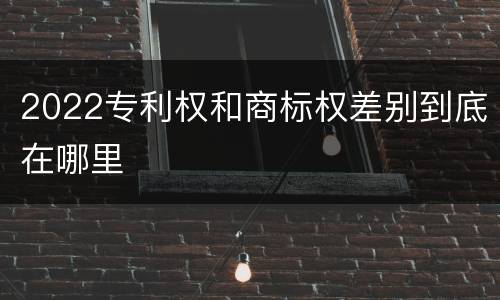 2022专利权和商标权差别到底在哪里