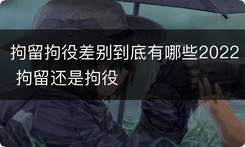 拘留拘役差别到底有哪些2022 拘留还是拘役