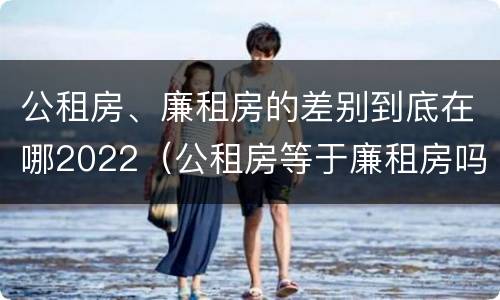 公租房、廉租房的差别到底在哪2022（公租房等于廉租房吗）