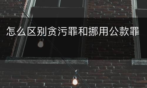 怎么区别贪污罪和挪用公款罪