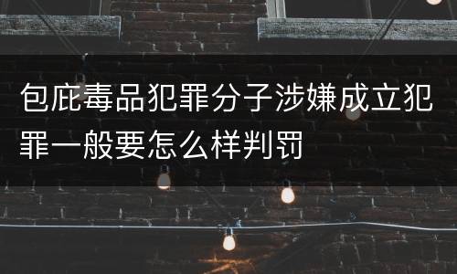 包庇毒品犯罪分子涉嫌成立犯罪一般要怎么样判罚