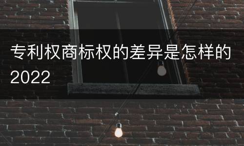 专利权商标权的差异是怎样的2022