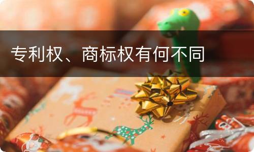 专利权、商标权有何不同