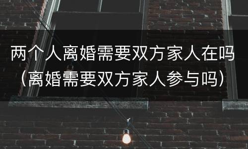 两个人离婚需要双方家人在吗（离婚需要双方家人参与吗）