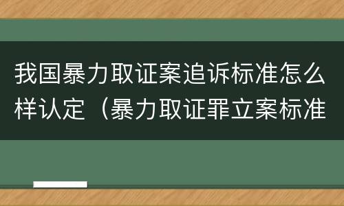 我国暴力取证案追诉标准怎么样认定（暴力取证罪立案标准）