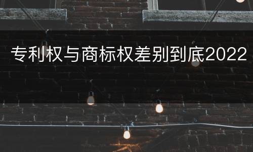专利权与商标权差别到底2022