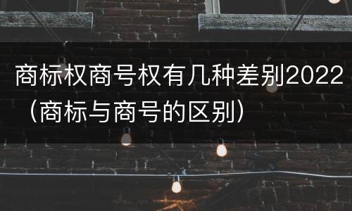 商标权商号权有几种差别2022（商标与商号的区别）