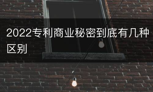 2022专利商业秘密到底有几种区别