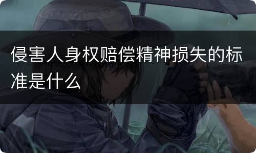 侵害人身权赔偿精神损失的标准是什么