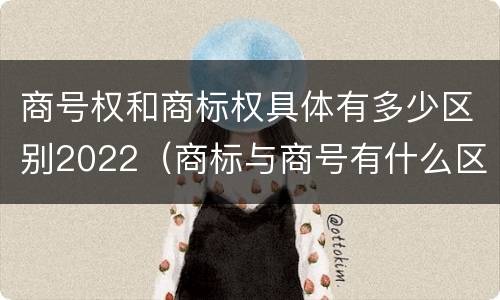 商号权和商标权具体有多少区别2022（商标与商号有什么区别）