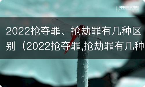 2022抢夺罪、抢劫罪有几种区别（2022抢夺罪,抢劫罪有几种区别呢）