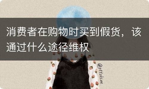 消费者在购物时买到假货，该通过什么途径维权