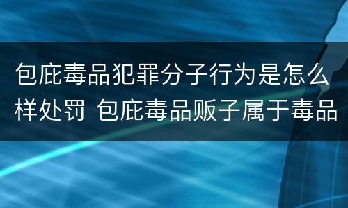 包庇毒品犯罪分子行为是怎么样处罚 包庇毒品贩子属于毒品犯罪吗