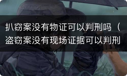 扒窃案没有物证可以判刑吗（盗窃案没有现场证据可以判刑吗）