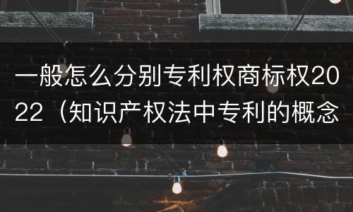 一般怎么分别专利权商标权2022（知识产权法中专利的概念）