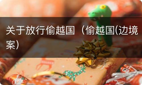 关于放行偷越国（偷越国(边境案）