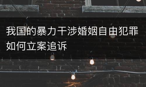 我国的暴力干涉婚姻自由犯罪如何立案追诉