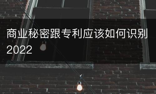 商业秘密跟专利应该如何识别2022