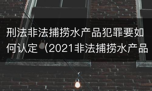 刑法非法捕捞水产品犯罪要如何认定（2021非法捕捞水产品罪）