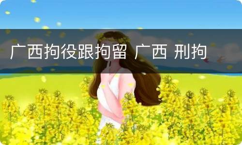 广西拘役跟拘留 广西 刑拘