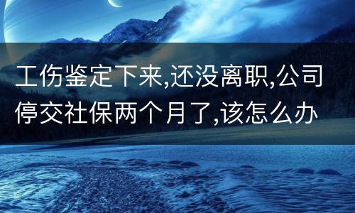 工伤鉴定下来,还没离职,公司停交社保两个月了,该怎么办
