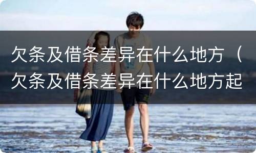 欠条及借条差异在什么地方（欠条及借条差异在什么地方起诉）