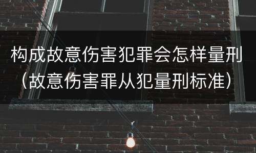 构成故意伤害犯罪会怎样量刑（故意伤害罪从犯量刑标准）