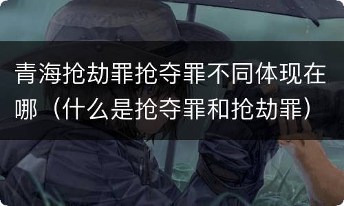 青海抢劫罪抢夺罪不同体现在哪（什么是抢夺罪和抢劫罪）