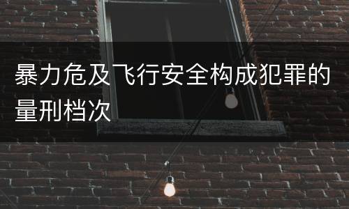暴力危及飞行安全构成犯罪的量刑档次