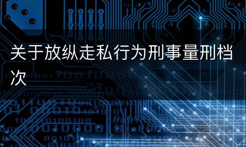 关于放纵走私行为刑事量刑档次