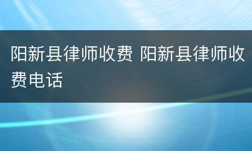 阳新县律师收费 阳新县律师收费电话