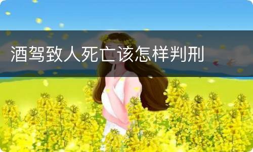 酒驾致人死亡该怎样判刑