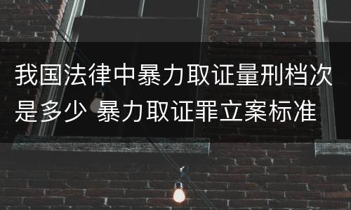 我国法律中暴力取证量刑档次是多少 暴力取证罪立案标准