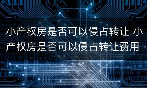 小产权房是否可以侵占转让 小产权房是否可以侵占转让费用