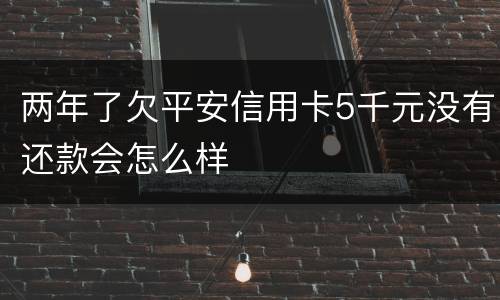 两年了欠平安信用卡5千元没有还款会怎么样