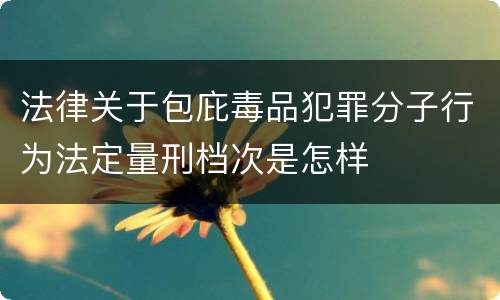 法律关于包庇毒品犯罪分子行为法定量刑档次是怎样