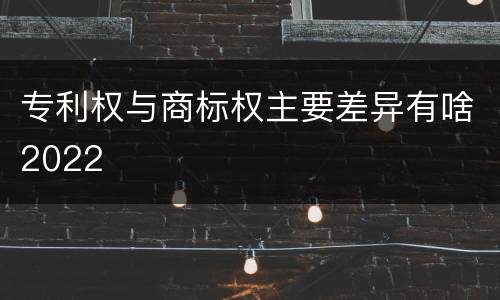 专利权与商标权主要差异有啥2022