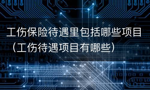 工伤保险待遇里包括哪些项目（工伤待遇项目有哪些）