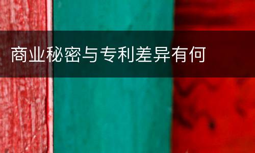 商业秘密与专利差异有何