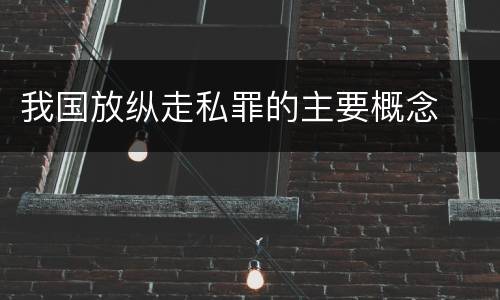 我国放纵走私罪的主要概念